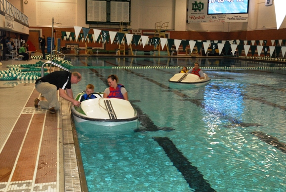 Kids in pool during safety class