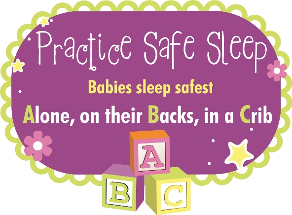 Safe sleep reminder graphic